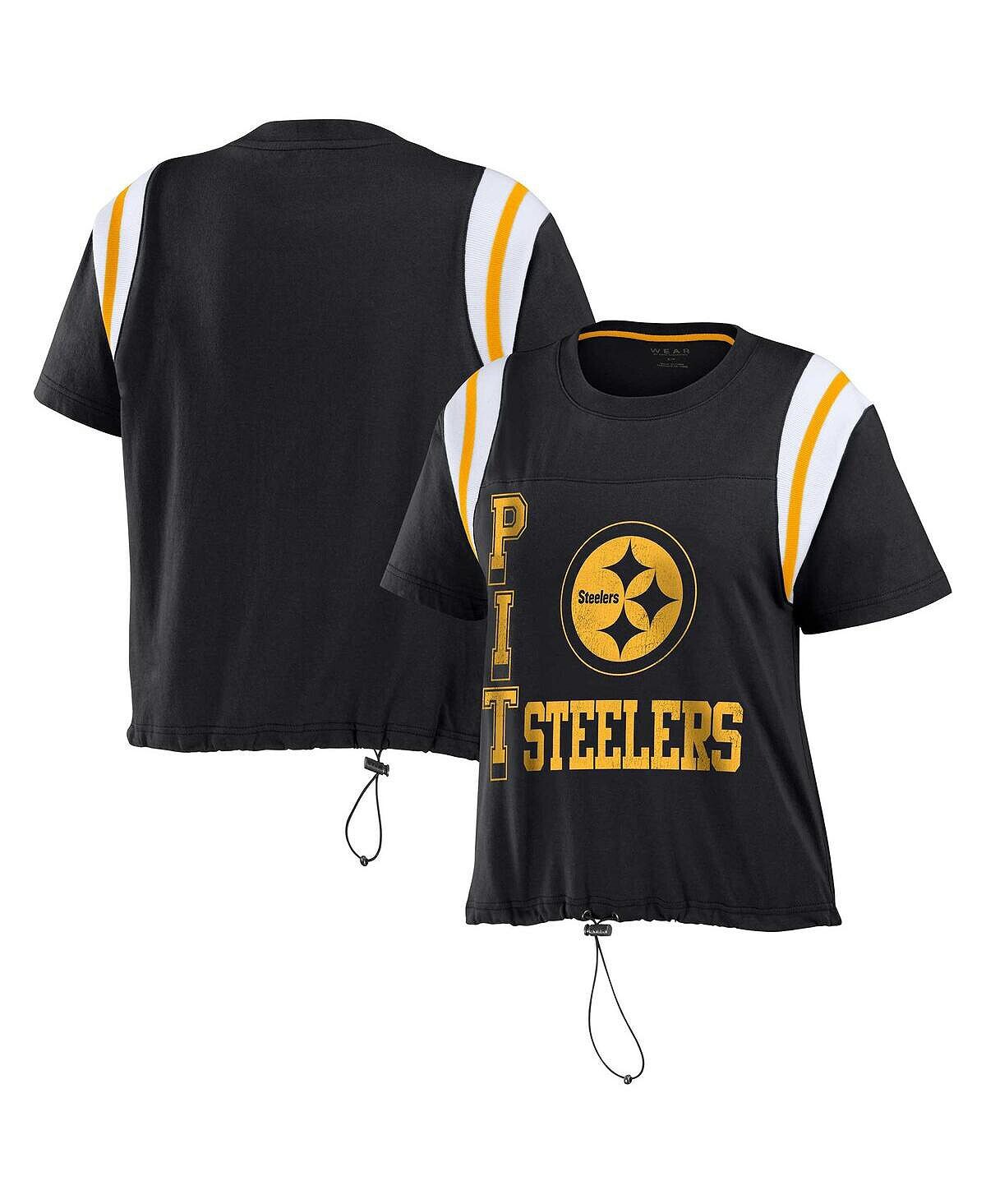 Женская черная футболка с цветными блоками Pittsburgh Steelers на завязках WEAR by Erin Andrews, черный
Женская черная футболка с цветными блоками Pittsburgh Steelers на завязках WEAR by Erin Andrews, черный