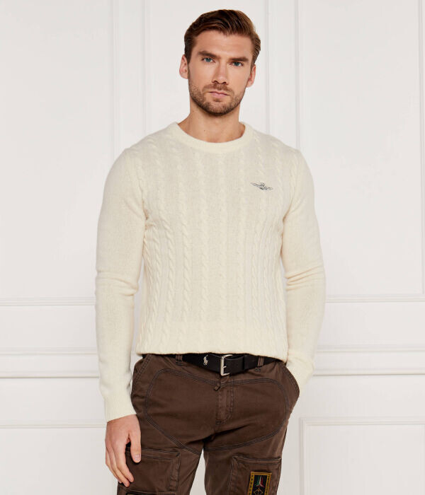 Свитер мужской Aeronautica Militare шерстяной, экрю
Свитер мужской Aeronautica Militare шерстяной, экрю