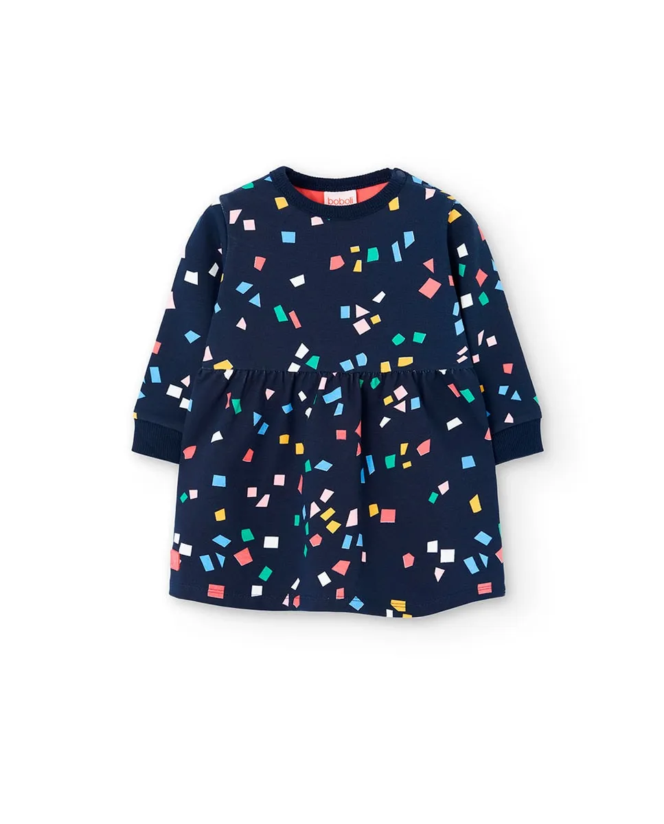 Детское платье из флиса с принтом Boboli, темно-синий
Детское платье из флиса с принтом Boboli, темно-синий