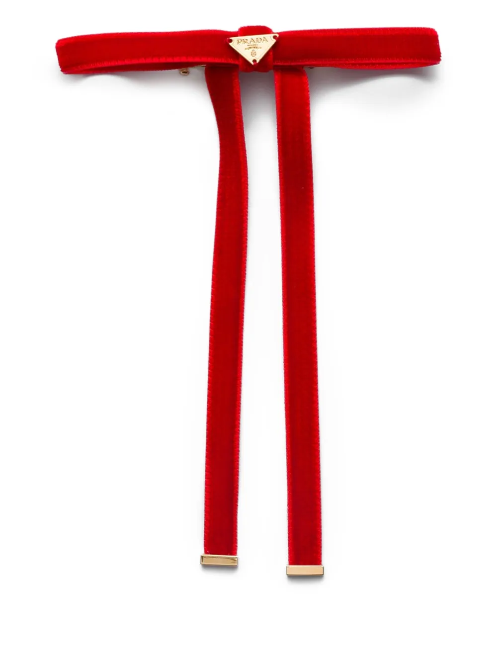 Бархатная заколка для волос Prada, красный
Бархатная заколка для волос Prada, красный