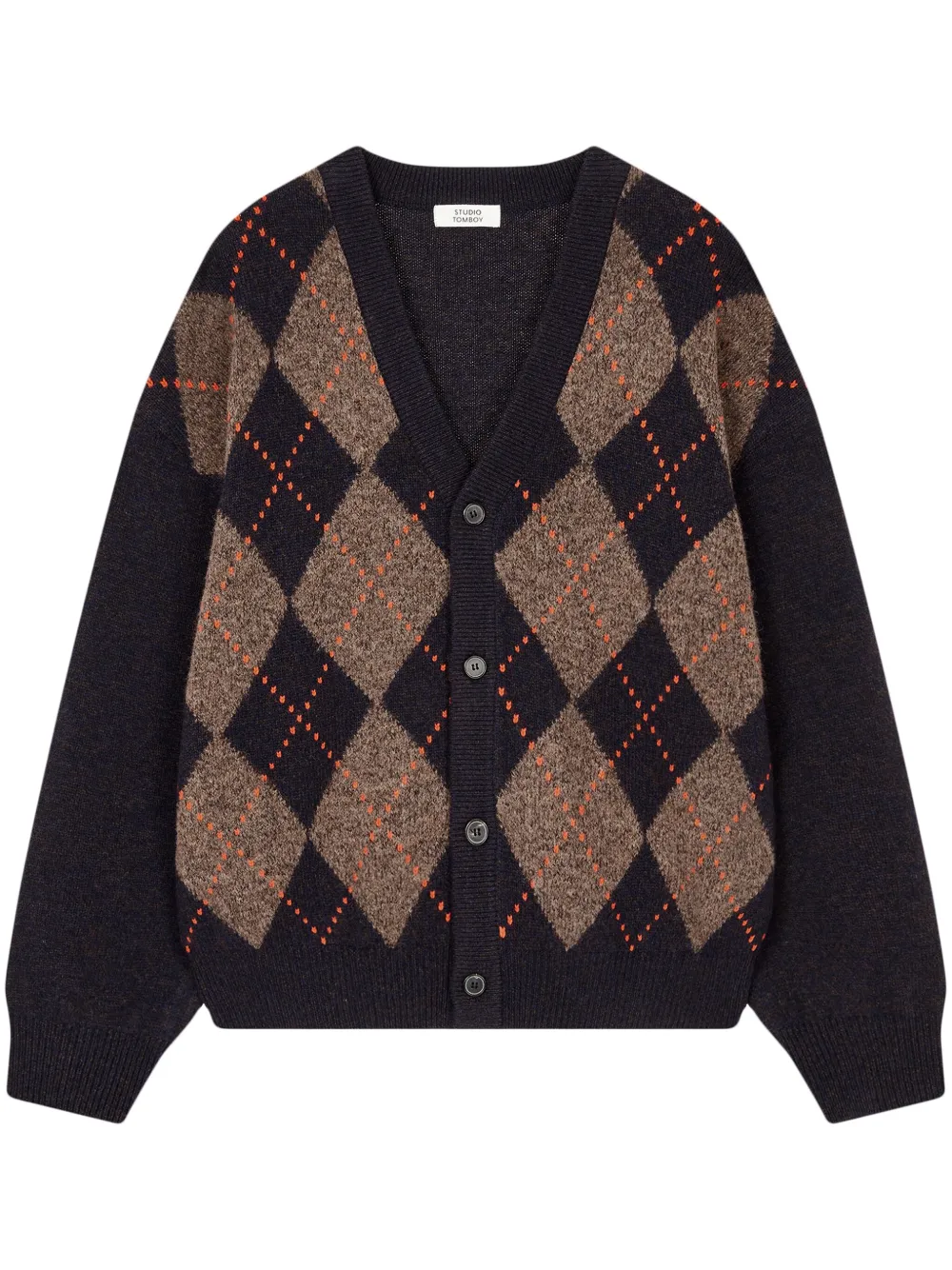 Кардиган с узором аргайл STUDIO TOMBOY, синий
Кардиган с узором аргайл STUDIO TOMBOY, синий