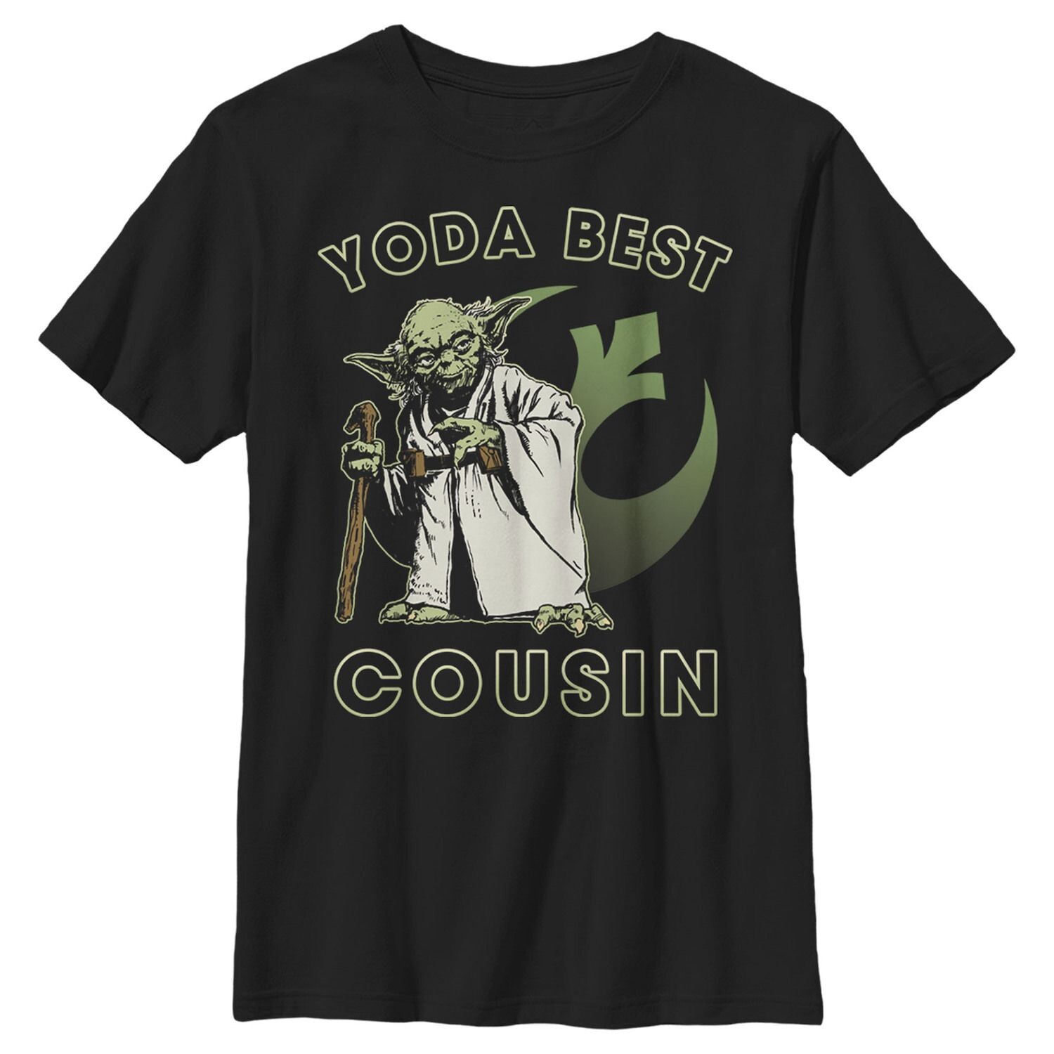 Футболка с логотипом и графическим рисунком Yoda Best Cousin Rebel для мальчиков 8–20 лет Star Wars
Футболка с логотипом и графическим рисунком Yoda Best Cousin Rebel для мальчиков 8–20 лет Star Wars