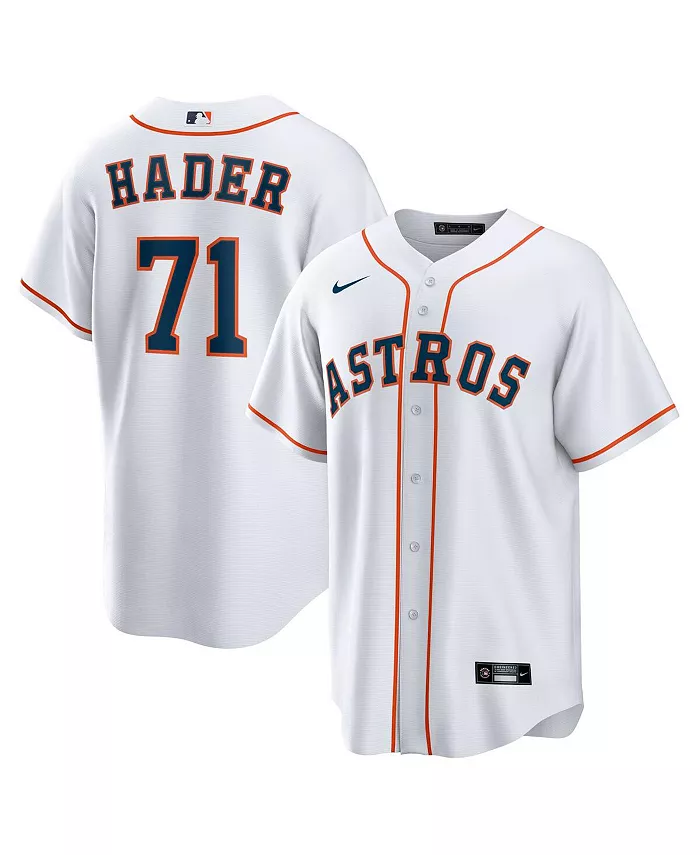 Мужская реплика игровой футболки Josh Hader Houston Astros в белом цвете Nike
Мужская реплика игровой футболки Josh Hader Houston Astros в белом цвете Nike