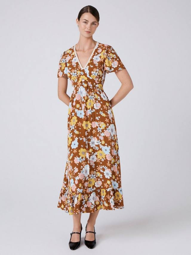 Платье миди Palmer с кружевной отделкой и цветочным принтом Ghost, Brown/Multi
Платье миди Palmer с кружевной отделкой и цветочным принтом Ghost, Brown/Multi