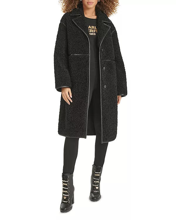 Куртка с пуговицами из искусственного меха Karl Lagerfeld Paris, черный
Куртка с пуговицами из искусственного меха Karl Lagerfeld Paris, черный