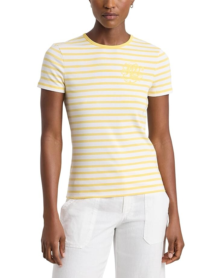 Футболка LAUREN Ralph Lauren Striped Stretch Cotton Crew Neck, цвет White/Primrose Yellow
Футболка LAUREN Ralph Lauren Striped Stretch Cotton Crew Neck, цвет White/Primrose Yellow