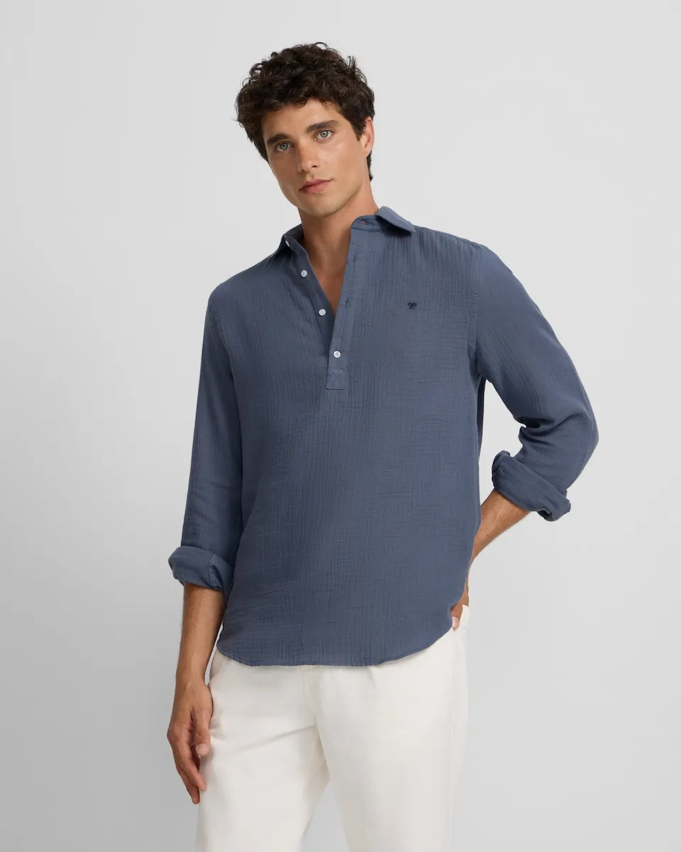 Мужская футболка с мини-логотипом Comfort Silbon, синий
Мужская футболка с мини-логотипом Comfort Silbon, синий