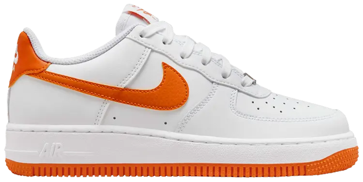 Кроссовки Nike Air Force 1 GS 'White Safety Orange', белый 
Кроссовки Nike Air Force 1 GS 'White Safety Orange', белый