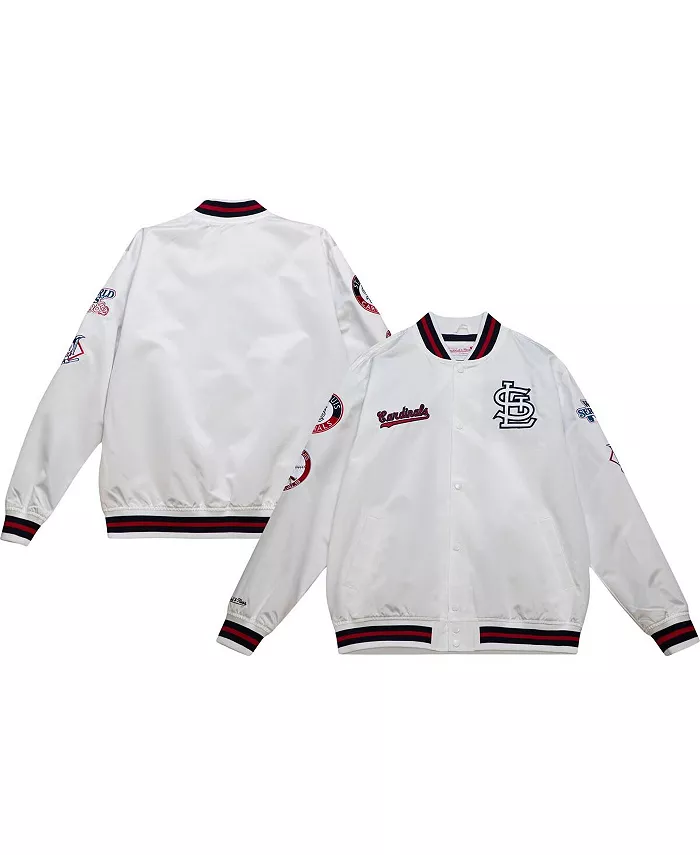 Мужская белая бейсбольная куртка St. Louis Cardinals City Collection на молнии из сатина Mitchell & Ness
Мужская белая бейсбольная куртка St. Louis Cardinals City Collection на молнии из сатина Mitchell & Ness