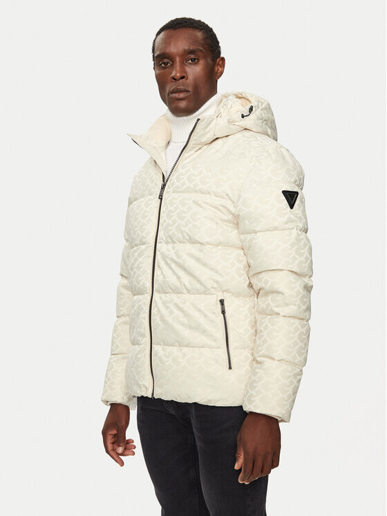 Пуховик стандартного кроя Guess, бежевый 
Пуховик стандартного кроя Guess, бежевый