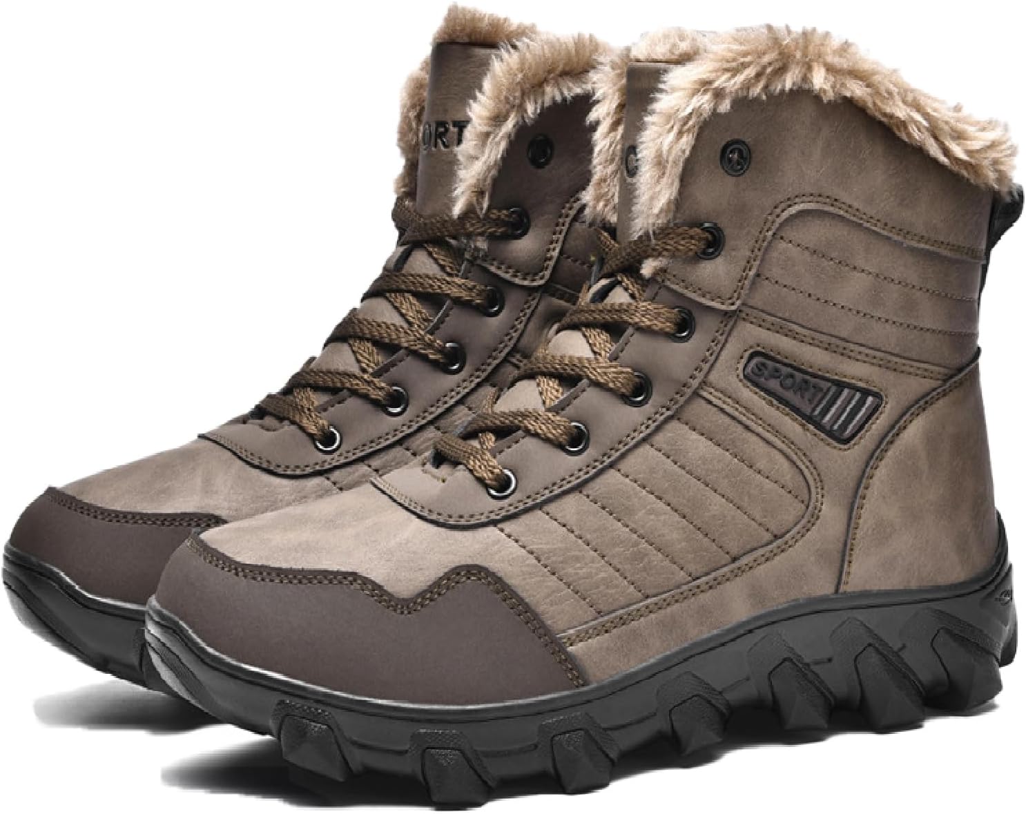 Мужские кожаные теплые водонепроницаемые зимние высокие ботинки с меховой подкладкой, платформой и противоскользящей подошвой, ботинки для ходьбы, работы на улице, вождения и походов Bhdjk, коричневый
Мужские кожаные теплые водонепроницаемые зимние высокие ботинки с меховой подкладкой, платформой и противоскользящей подошвой, ботинки для ходьбы, работы на улице, вождения и походов Bhdjk, коричневый