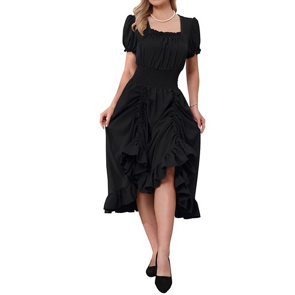 Платье Victorian для женщин в стиле ренессанс с присборенной талией и рюшами Inspire Chic, Black
Платье Victorian для женщин в стиле ренессанс с присборенной талией и рюшами Inspire Chic, Black