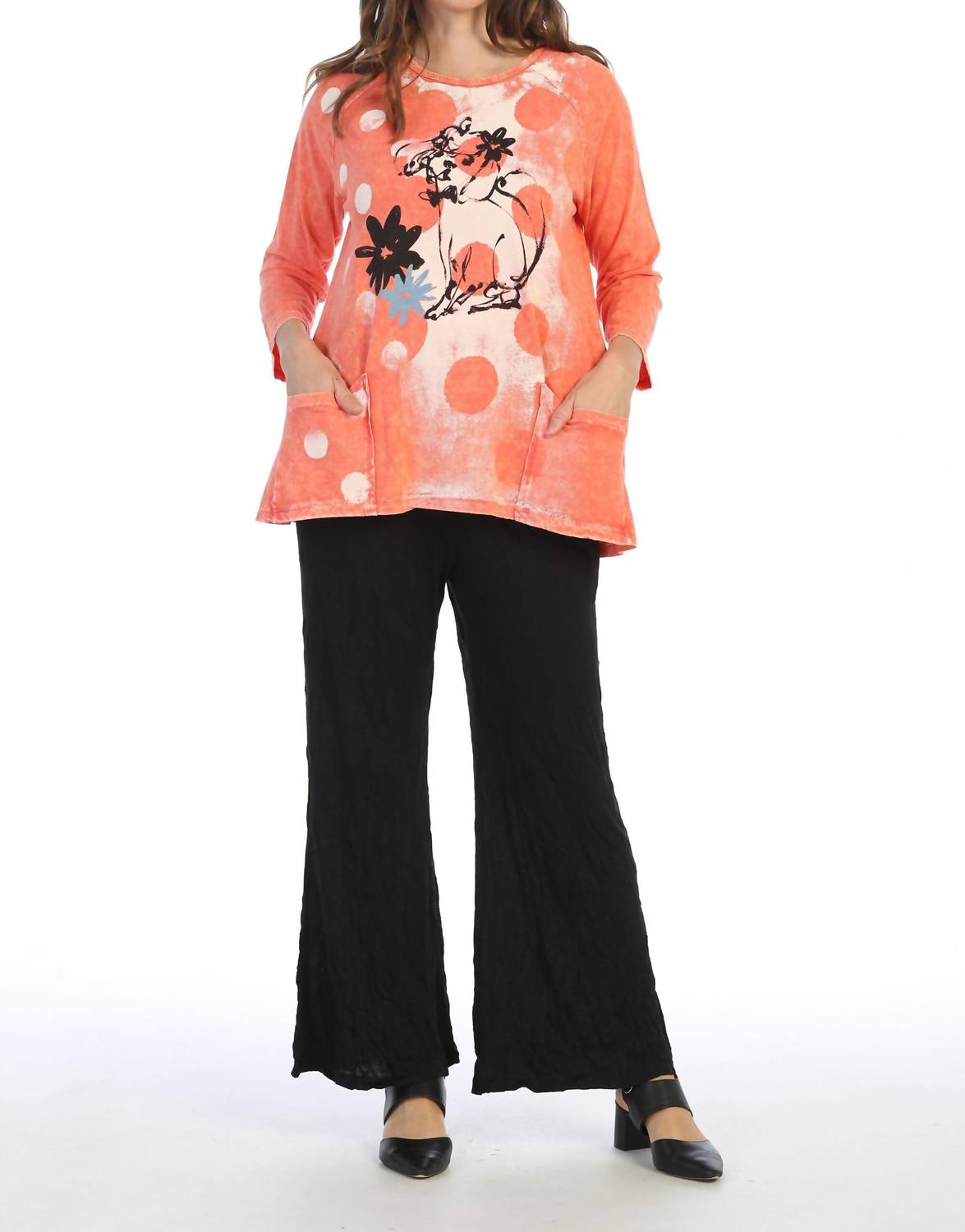 Футболка из хлопка с накладными карманами, минеральная мойка, цвет арбуз Jess & Jane, Watermelon
Футболка из хлопка с накладными карманами, минеральная мойка, цвет арбуз Jess & Jane, Watermelon