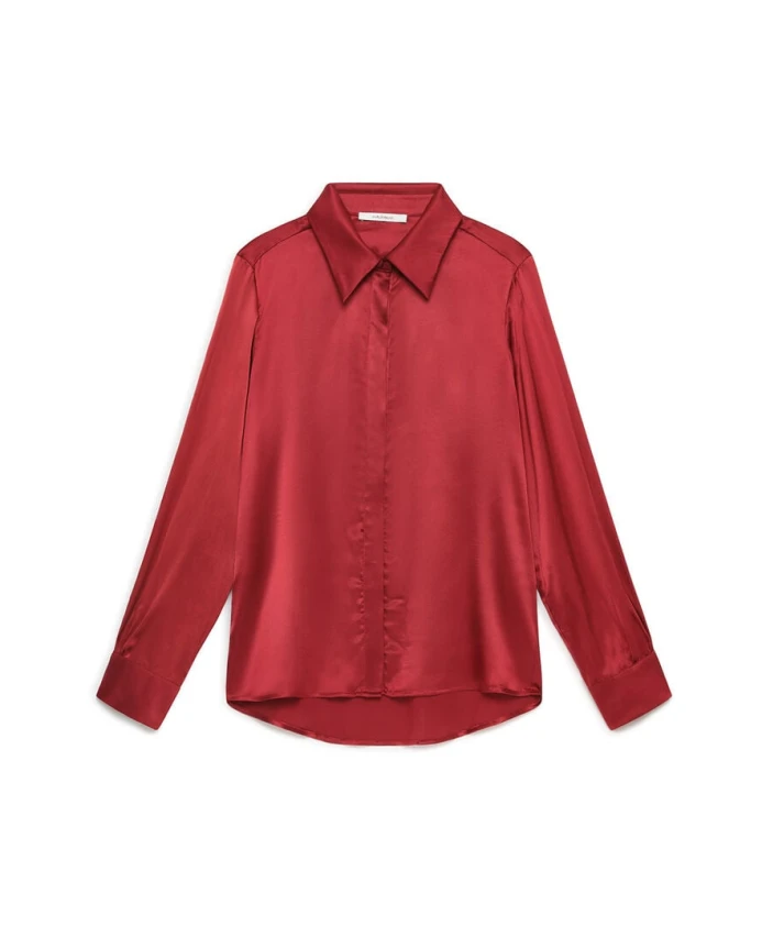 Шелковая атласная рубашка Maliparmi, красный
Шелковая атласная рубашка Maliparmi, красный