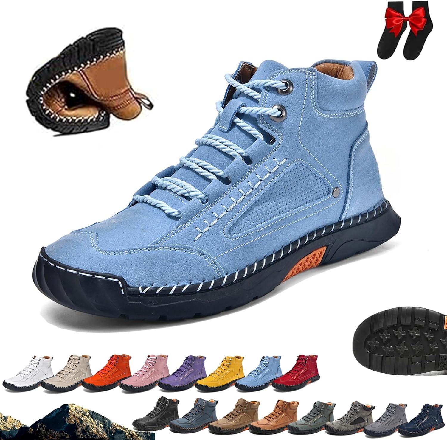 Мужские ортопедические кожаные ботинки без шнурков Ghtrhsb, светло-голубой
Мужские ортопедические кожаные ботинки без шнурков Ghtrhsb, светло-голубой