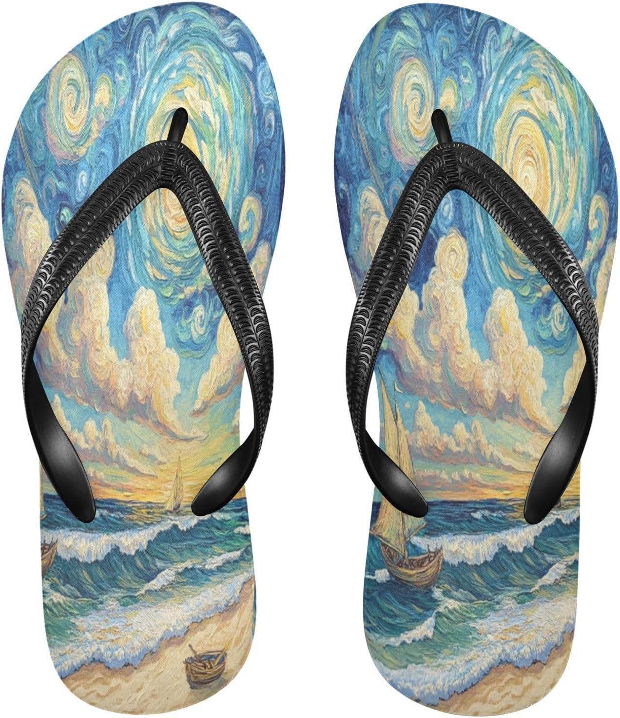 Мужские летние шлепанцы для пляжа, сандалии с резиновой подошвой, нескользящие, для прогулок, океан, парусник, синие, тапочки-вьетнамки Sinestour
Мужские летние шлепанцы для пляжа, сандалии с резиновой подошвой, нескользящие, для прогулок, океан, парусник, синие, тапочки-вьетнамки Sinestour