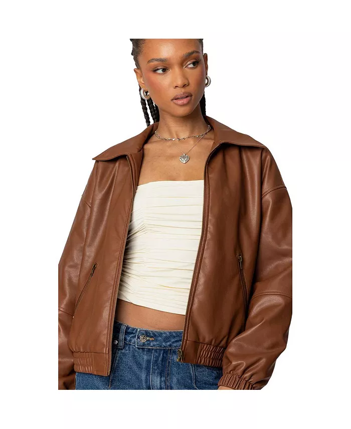 Женская куртка-бомбер Halley из искусственной кожи Edikted, коричневый
Женская куртка-бомбер Halley из искусственной кожи Edikted, коричневый