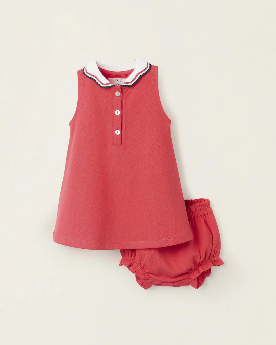 Детский комплект для девочки: платье-поло и подгузник в тон Zippy, красный
Детский комплект для девочки: платье-поло и подгузник в тон Zippy, красный