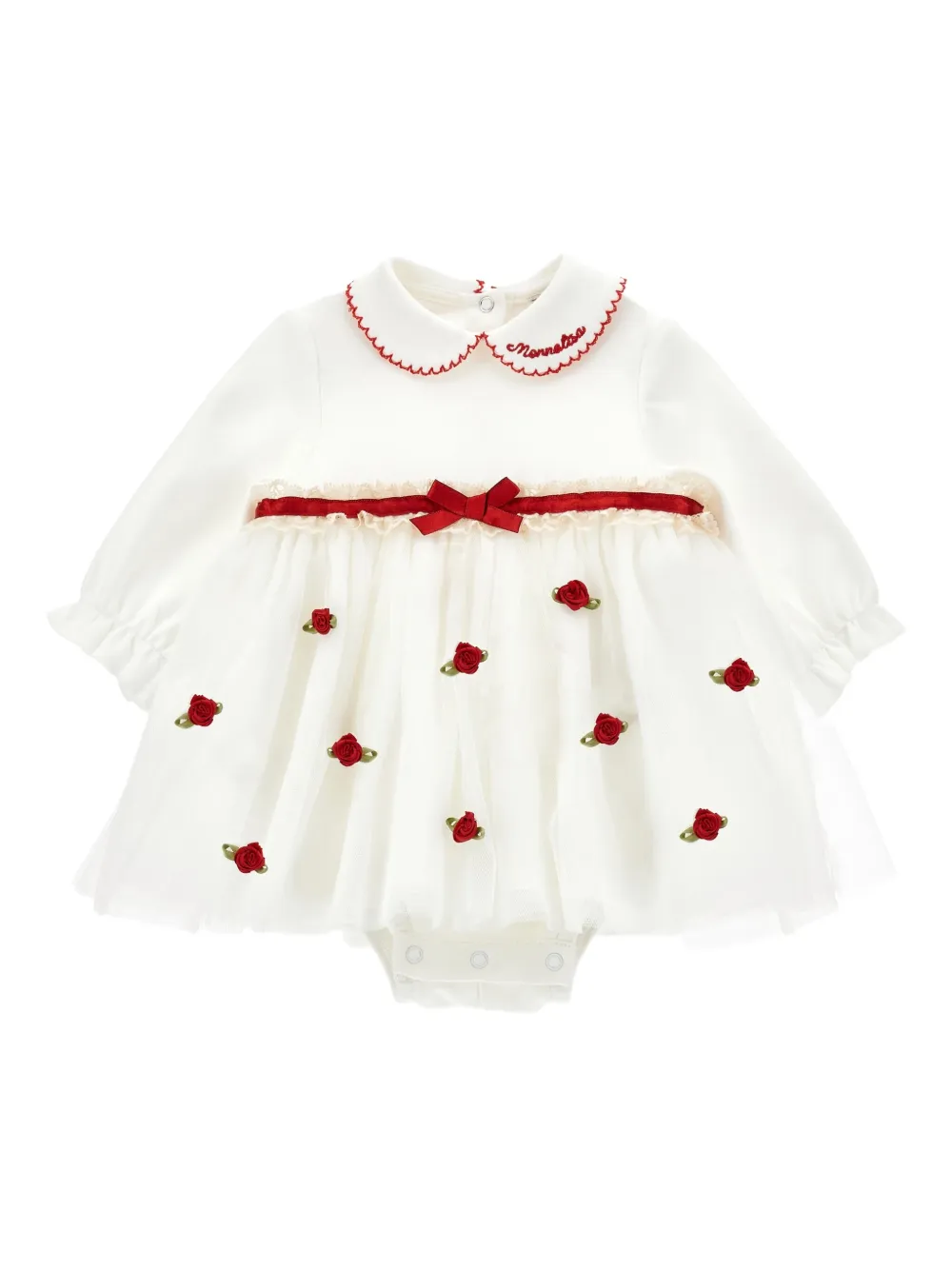 Хлопковый ромпер Monnalisa, белый
Хлопковый ромпер Monnalisa, белый