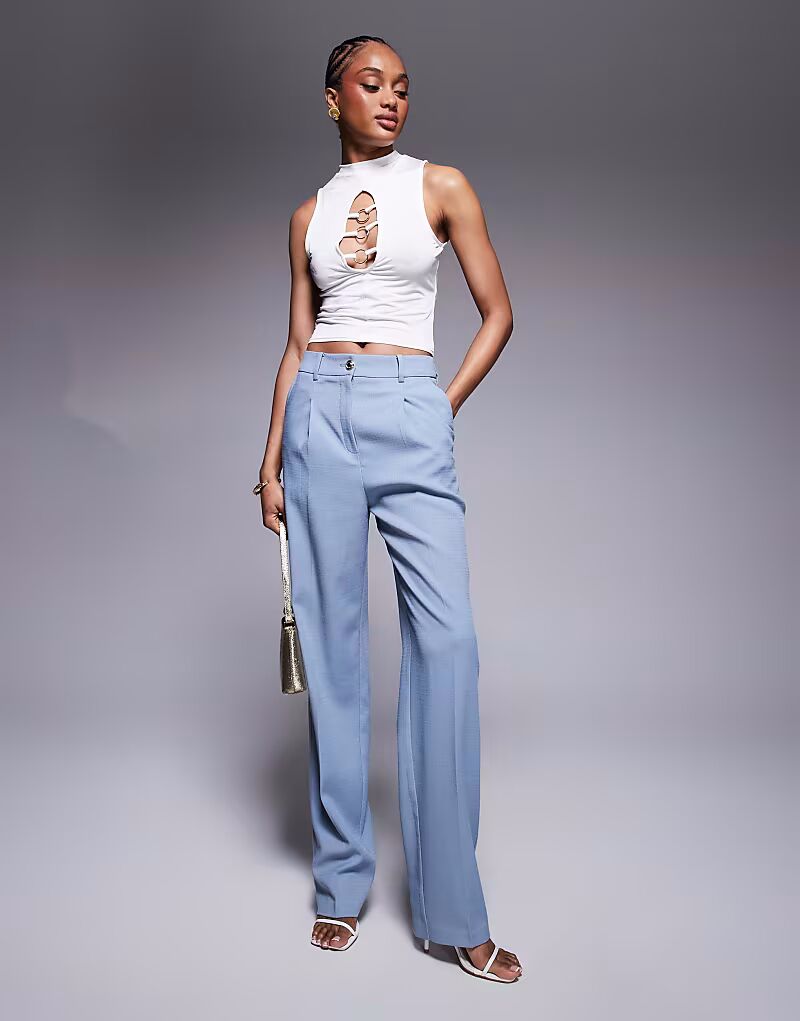 Широкие брюки Tall с золотыми пуговицами синего цвета Asos Design
Широкие брюки Tall с золотыми пуговицами синего цвета Asos Design