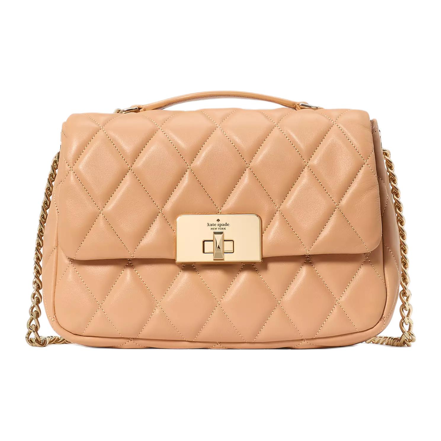 Kate Spade Гладкая стеганая кожаная сумка через плечо, маленькая женская, бежевого цвета, с эффектом лифтинга
Kate Spade Гладкая стеганая кожаная сумка через плечо, маленькая женская, бежевого цвета, с эффектом лифтинга