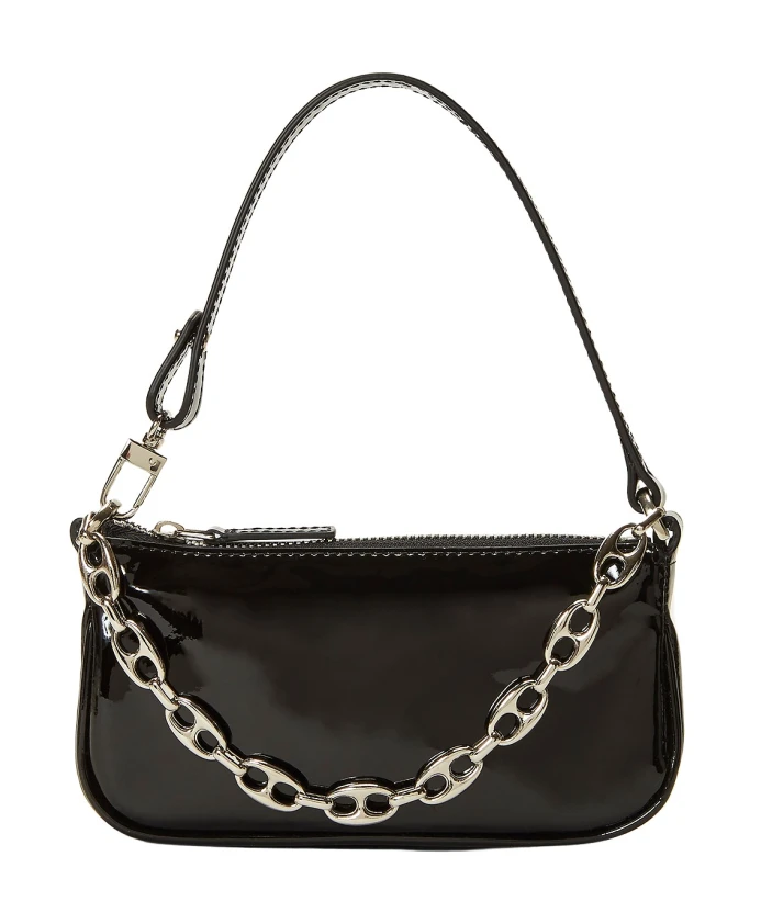 Сумка на плечо из лакированной кожи с заклепками By Far, черный
Сумка на плечо из лакированной кожи с заклепками By Far, черный