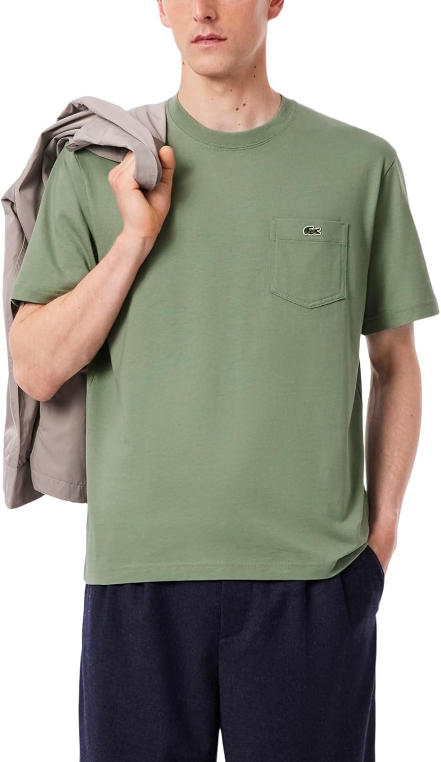 Мужская хлопковая футболка Lacoste с нагрудным карманом, Thyme
Мужская хлопковая футболка Lacoste с нагрудным карманом, Thyme