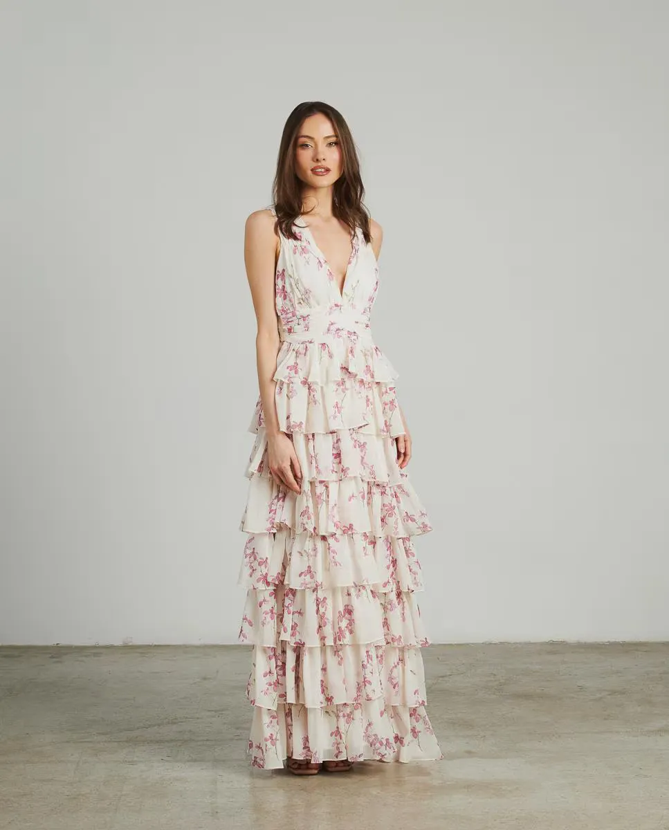 Длинное платье с принтом, расклешенное и с V-образным вырезом Alma en Pena, розовый
Длинное платье с принтом, расклешенное и с V-образным вырезом Alma en Pena, розовый