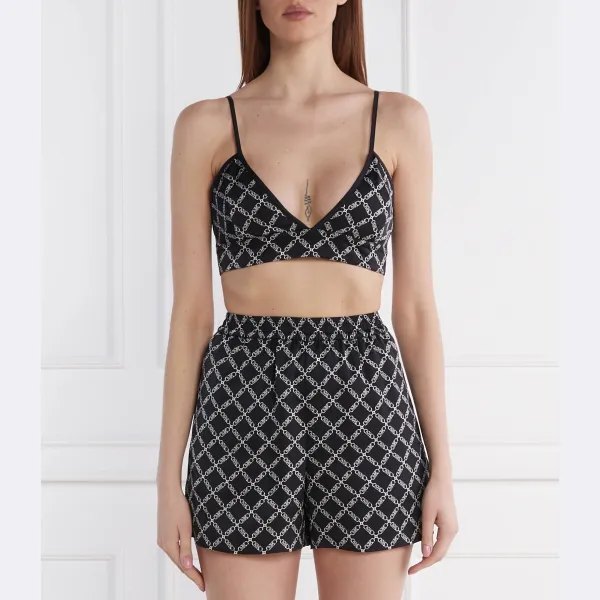 Укороченный крой из атласного топа в стиле ампир Michael Kors, черный
Укороченный крой из атласного топа в стиле ампир Michael Kors, черный