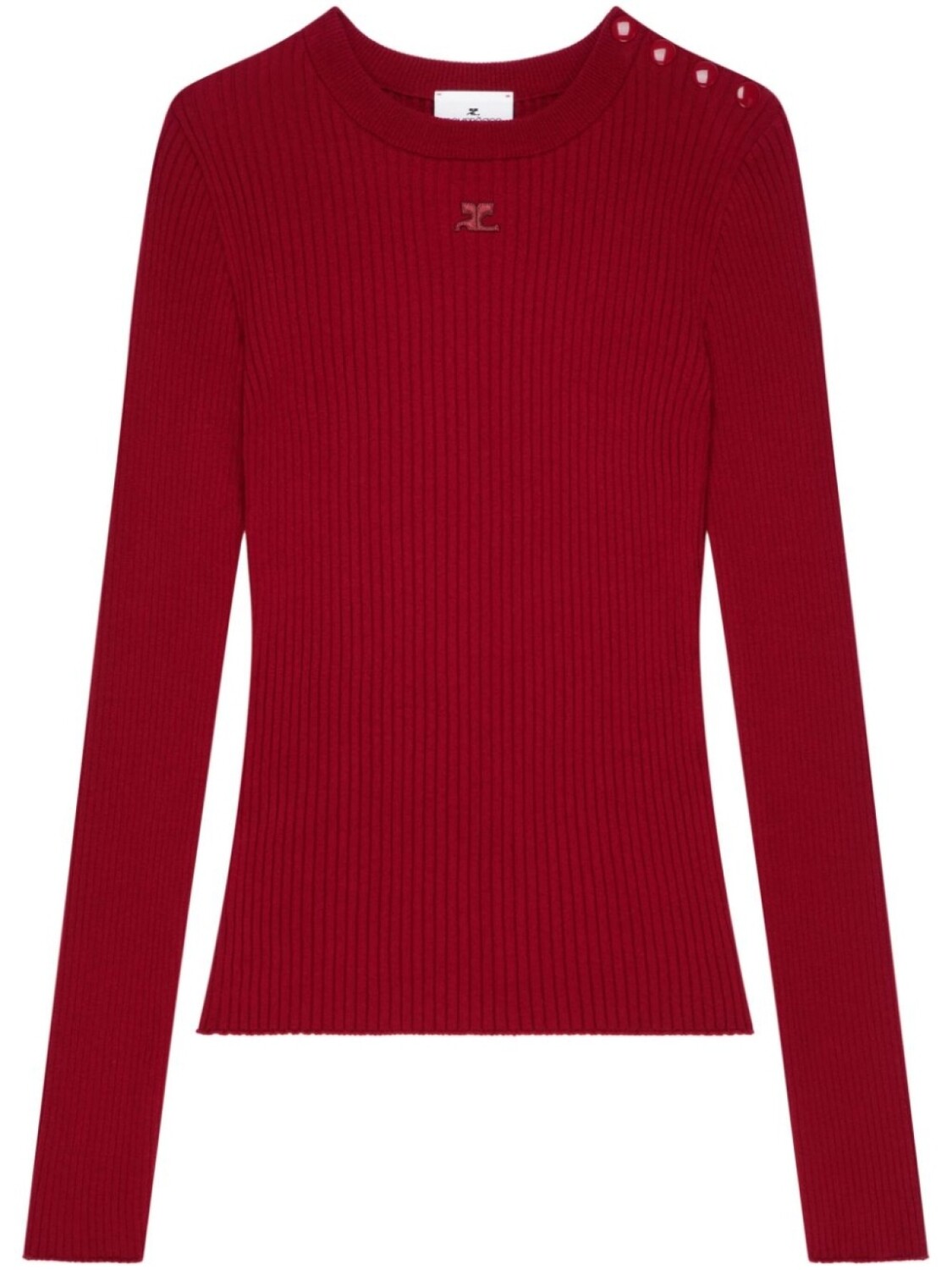 Джемпер в рубчик на кнопках Courrèges, красный
Джемпер в рубчик на кнопках Courrèges, красный