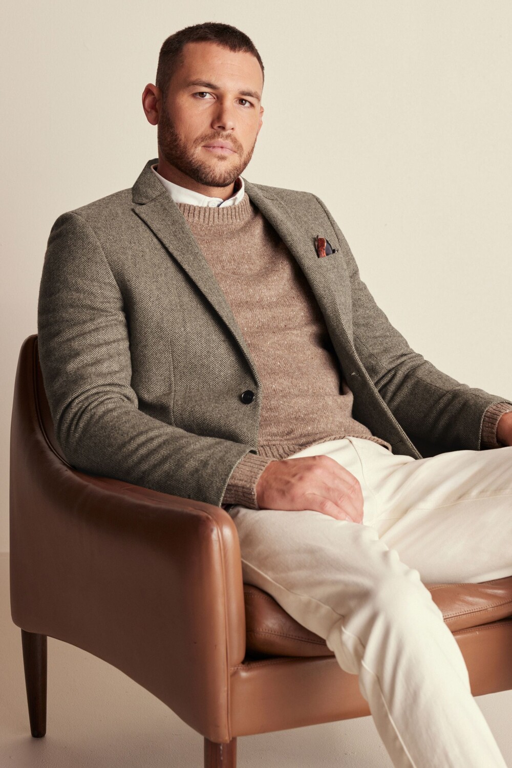 Жакет с высоким содержанием шерсти с узором «елочка» Next, коричневый
Жакет с высоким содержанием шерсти с узором «елочка» Next, коричневый