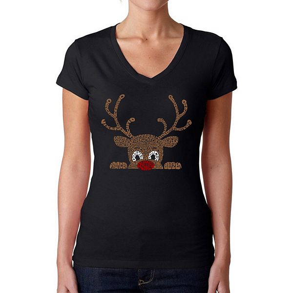 Футболка с V-образным вырезом и принтом Peeking reindeer La Pop Art
Футболка с V-образным вырезом и принтом Peeking reindeer La Pop Art