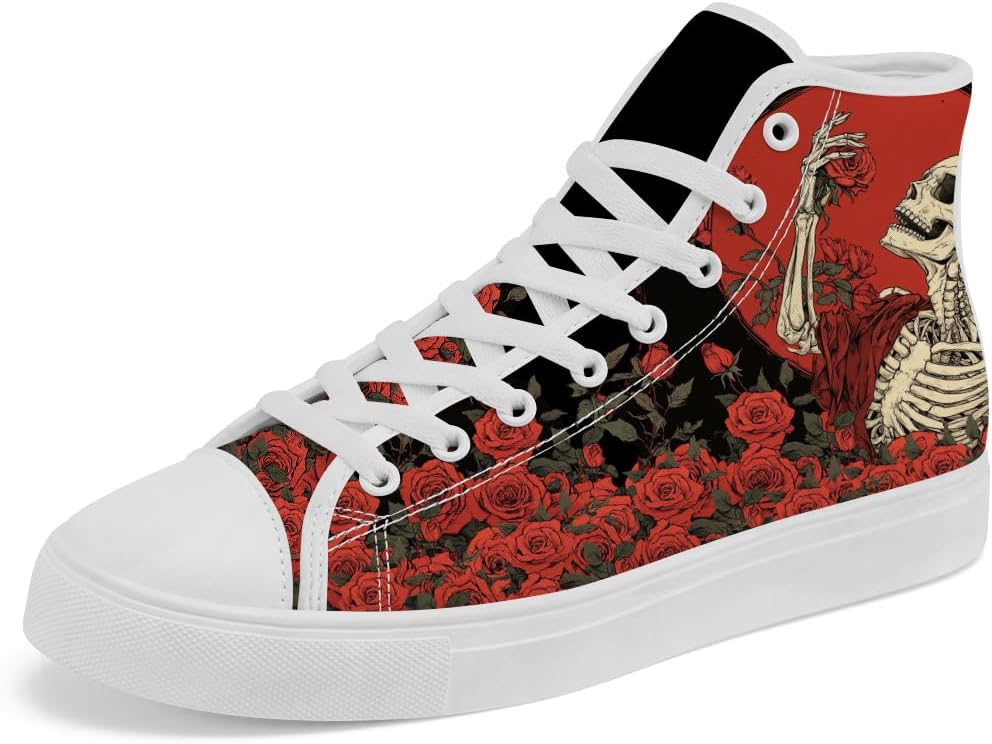 Кеды с высоким берцем с цветочным черепом, кроссовки с высоким берцем с черепом, шнуровка, повседневная обувь для женщин и мужчин Chebing, черный
Кеды с высоким берцем с цветочным черепом, кроссовки с высоким берцем с черепом, шнуровка, повседневная обувь для женщин и мужчин Chebing, черный