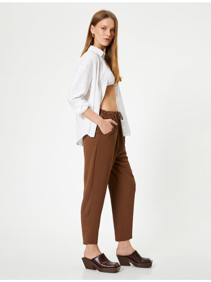 Тканевые брюки KOTON, коричневый
Тканевые брюки KOTON, коричневый