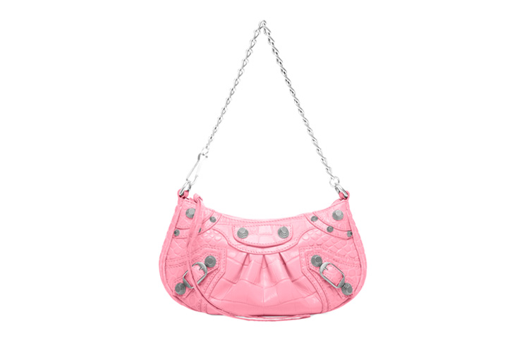 Мини-сумка Le Cagole с цепью, тиснение под крокодила, розовая Balenciaga
Мини-сумка Le Cagole с цепью, тиснение под крокодила, розовая Balenciaga