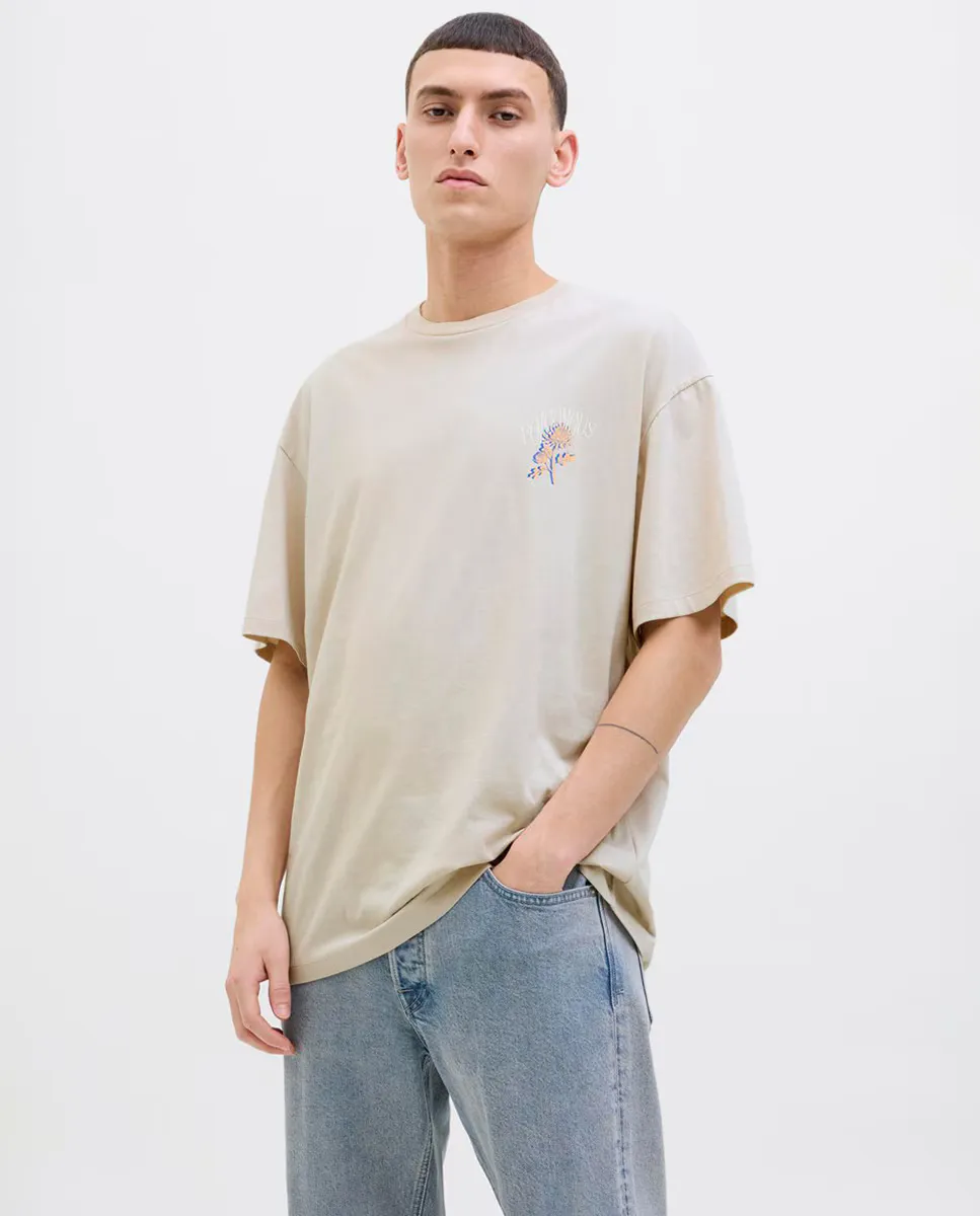 Мужская футболка с коротким рукавом и боковой трафаретной печатью Jack & Jones, натуральный
Мужская футболка с коротким рукавом и боковой трафаретной печатью Jack & Jones, натуральный