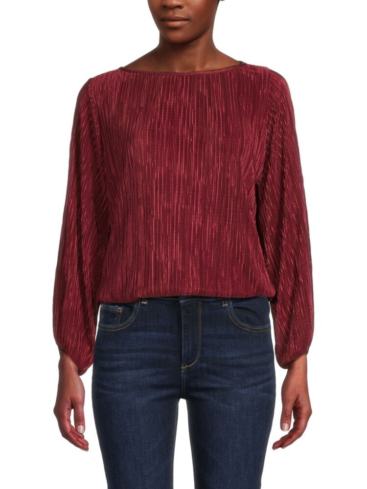 Плиссированный топ с пышными рукавами Renee C., цвет Wine
Плиссированный топ с пышными рукавами Renee C., цвет Wine