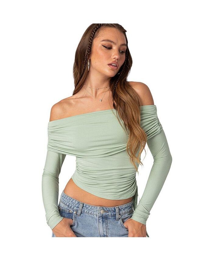 Женский топ со сборками и кулиской Edikted, зеленый
Женский топ со сборками и кулиской Edikted, зеленый