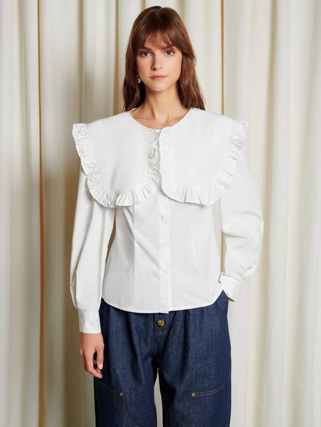 Блузка с оборчатым воротником christy statement GHOSPELL, белый
Блузка с оборчатым воротником christy statement GHOSPELL, белый