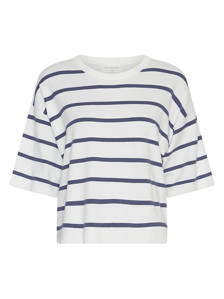 MOSS COPENHAGEN Футболка бело-темно-синего цвета
MOSS COPENHAGEN Футболка бело-темно-синего цвета