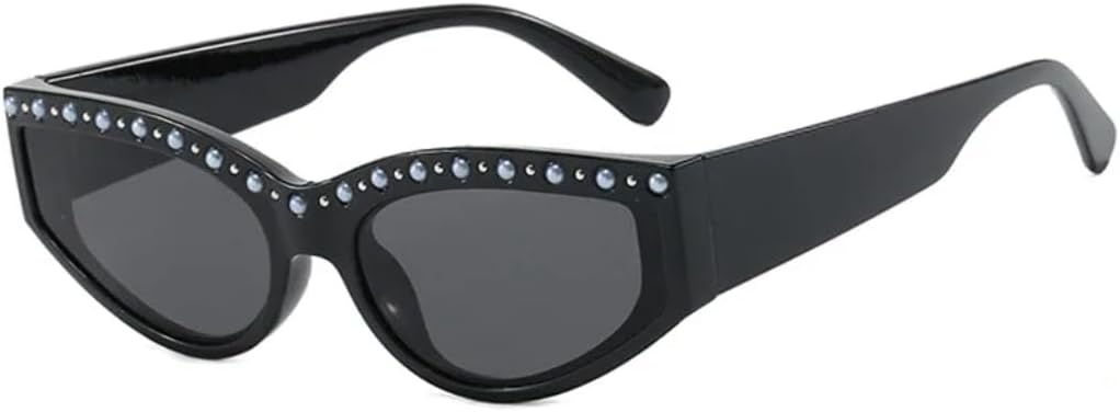 Модные солнцезащитные очки «кошачий глаз» с бриллиантами, женские, ретро, с прозрачными линзами цвета океана, защита от УФ-излучения UV400, мужские с заклепками TKKTLLT, Black Black
Модные солнцезащитные очки «кошачий глаз» с бриллиантами, женские, ретро, с прозрачными линзами цвета океана, защита от УФ-излучения UV400, мужские с заклепками TKKTLLT, Black Black