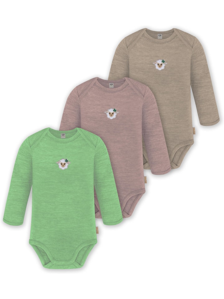 Normani Outdoor Sports Комплект из 3 детских боди с длинными рукавами из мериносовой шерсти, цвет Окленд, бежевый/розовый/зеленый
Normani Outdoor Sports Комплект из 3 детских боди с длинными рукавами из мериносовой шерсти, цвет Окленд, бежевый/розовый/зеленый