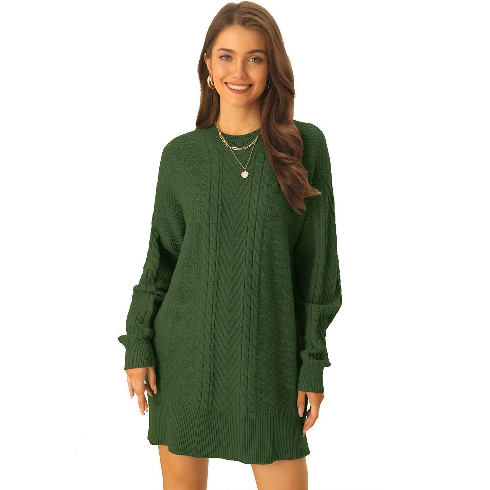 Женское повседневное текстурированное платье-свитер длиной выше колена с длинными рукавами Seta T, цвет Army Green
Женское повседневное текстурированное платье-свитер длиной выше колена с длинными рукавами Seta T, цвет Army Green