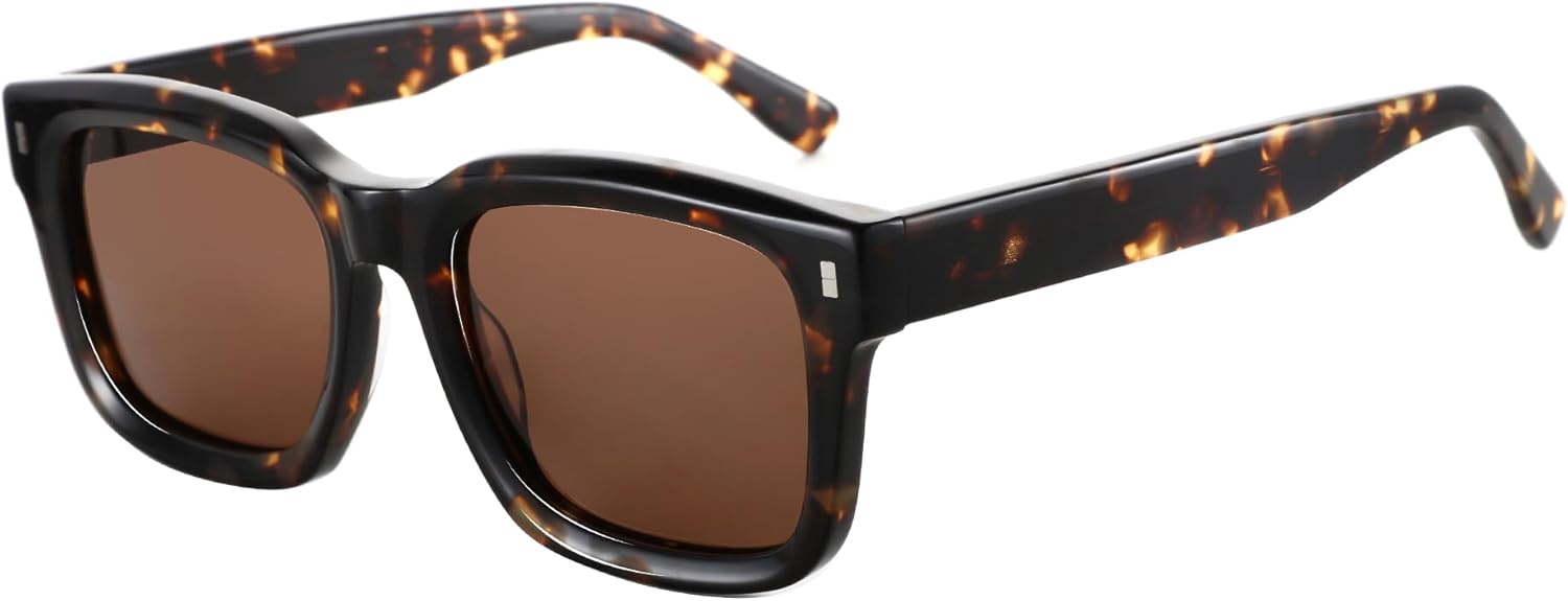 Поляризованные солнцезащитные очки ZENOTTIC для мужчин, квадратная форма: классические солнцезащитные очки со 100% защитой от УФ-излучения для женщин - большие дизайнерские очки унисекс, C02 Tortoise Frame Brown Lens
Поляризованные солнцезащитные очки ZENOTTIC для мужчин, квадратная форма: классические солнцезащитные очки со 100% защитой от УФ-излучения для женщин - большие дизайнерские очки унисекс, C02 Tortoise Frame Brown Lens