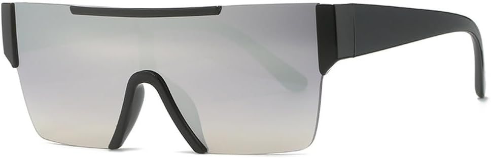 Большие безободковые панк-солнцезащитные очки для женщин и мужчин, модные солнцезащитные очки с зеркальными линзами, защита от УФ-излучения UV400 TKKTLLT, Black-silvermirror
Большие безободковые панк-солнцезащитные очки для женщин и мужчин, модные солнцезащитные очки с зеркальными линзами, защита от УФ-излучения UV400 TKKTLLT, Black-silvermirror