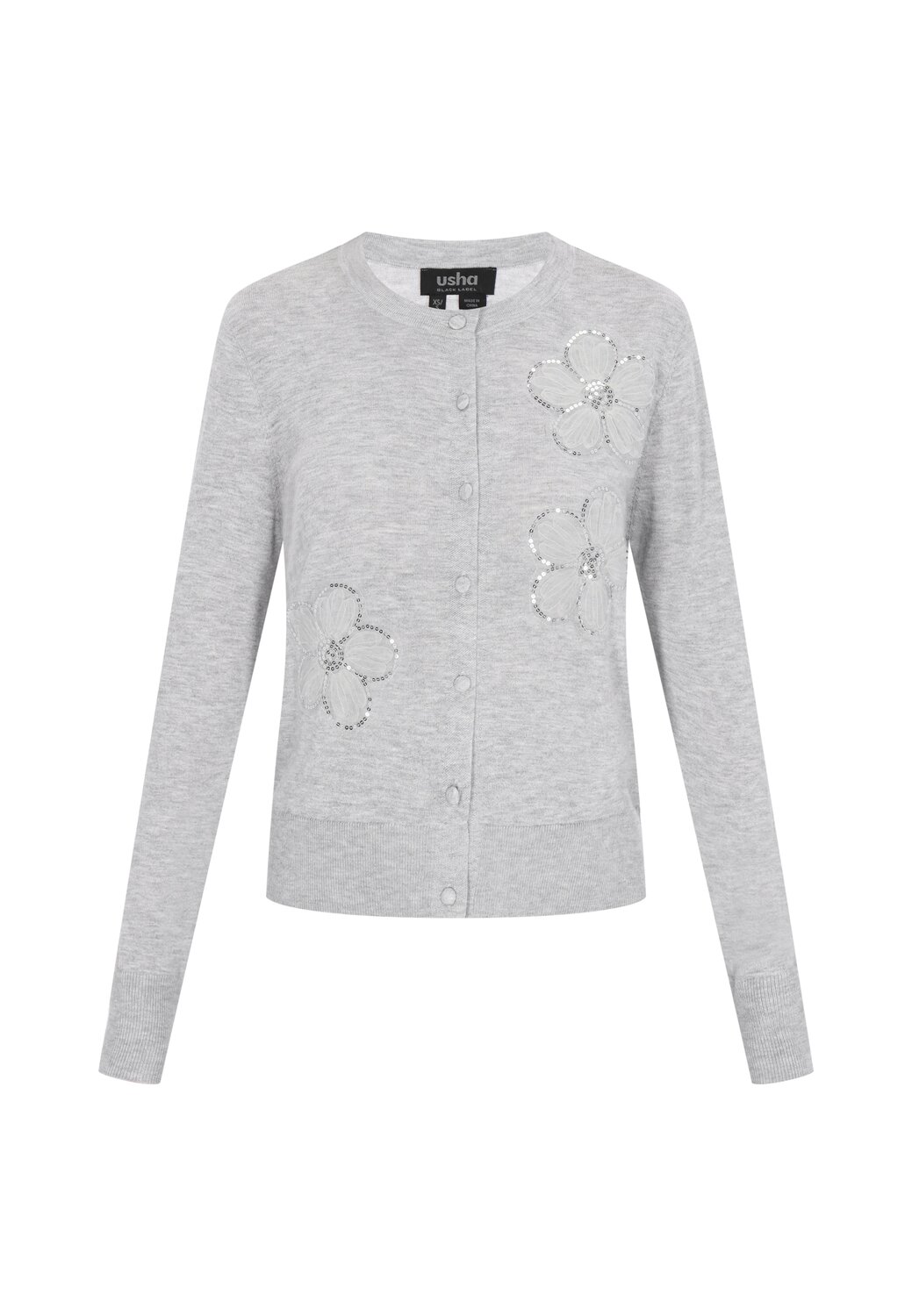 Usha BLACK LABEL Вязаный кардиган в сером цвете
Usha BLACK LABEL Вязаный кардиган в сером цвете