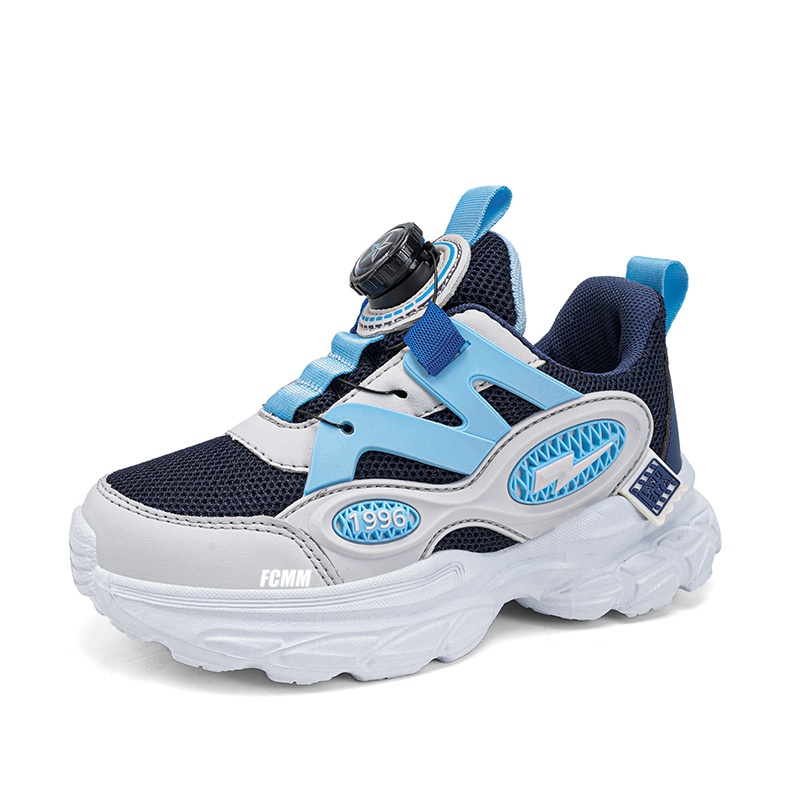 Нескользящие износостойкие низкие повседневные кроссовки для детей FCMM, черный/синий 
Нескользящие износостойкие низкие повседневные кроссовки для детей FCMM, черный/синий