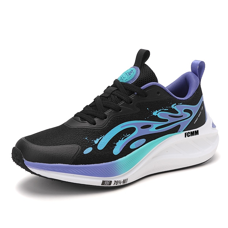 Противоскользящие и дышащие детские баскетбольные кроссовки для подростков FCMM, черный/синий 
Противоскользящие и дышащие детские баскетбольные кроссовки для подростков FCMM, черный/синий