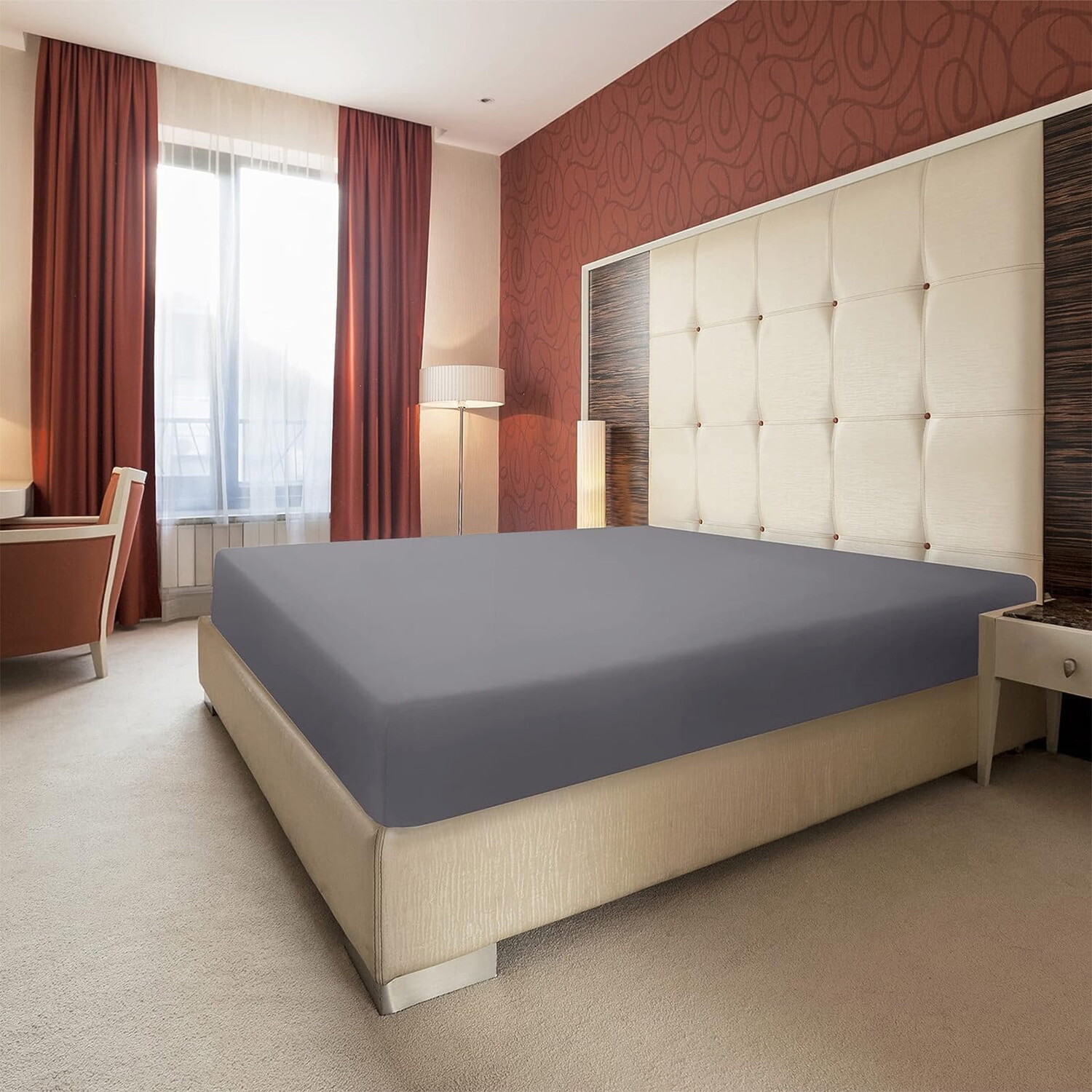1 шт. простыня Queen Premium Hotel Quality, коллекция 1800 Постельное белье простыня с глубоким карманом до 16 дюймов, устойчивая к морщинам и выцветанию, серая YCLife
1 шт. простыня Queen Premium Hotel Quality, коллекция 1800 Постельное белье простыня с глубоким карманом до 16 дюймов, устойчивая к морщинам и выцветанию, серая YCLife