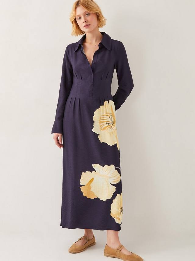 Платье-рубашка в цветочек от фирна Monsoon, темно-синий
Платье-рубашка в цветочек от фирна Monsoon, темно-синий